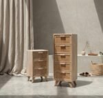 PRITI Chest of Rattan Drawers (Solid Wood )