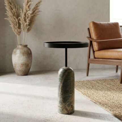 PRITI Solid Wood Top End Table