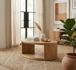 PRITI Modern Natural Coffee Table (Solid Wood )