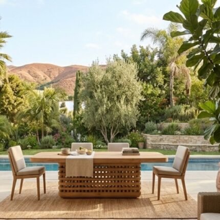 PRITI Rectangular Coffee Table (Solid Wood )