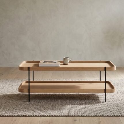 PRITI Rectangular Coffee Table (Solid Wood )