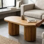 PRITI Wood Coffee Table (100x50 cm) - Image 4