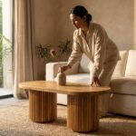 PRITI Wood Coffee Table (100x50 cm) - Image 2