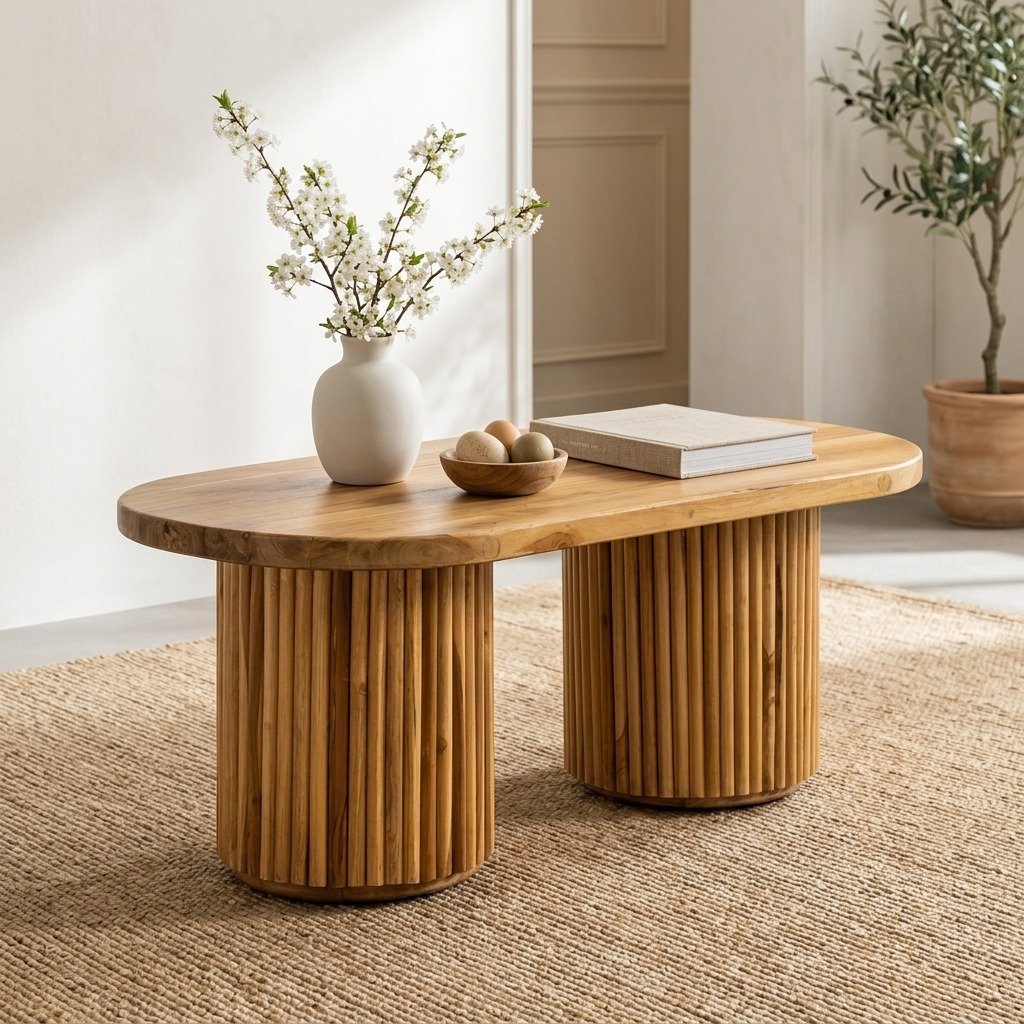 PRITI Wood Coffee Table (100x50 cm) PRITI Wood Coffee Table (100x50 cm)