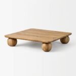 PRITI Wooden Coffee Table ball legs