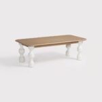 Sustainable Wooden Turned Leg Coffee Table (Solid Wood)