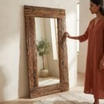 PRITI Railway Wooden Frame Mirror (Solid Wood) - Image 3