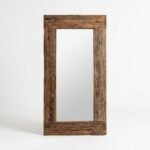 PRITI Railway Wooden Frame Mirror (Solid Wood)