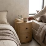 Modern Natural Nightstand (Solid Wood) - PRITI - Image 2