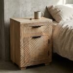 PRITI Wooden Handicraft Bedside Table (Solid Wood ) - Image 2