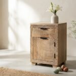 PRITI Wooden Handicraft Bedside Table (Solid Wood ) - Image 3