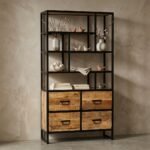 PRITI Industrial Bookshelf (Solid Wood )