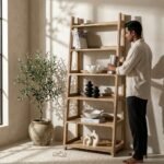 PRITI Ladder Bookcase (2 Sizes) (Solid Wood )