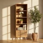 PRITI Rattan Bookcase/Shelves (Solid Wood & cane ) - Image 2