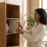 PRITI Rattan Bookcase/Shelves (Solid Wood & cane ) - Image 3