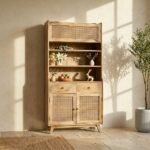 PRITI Rattan Display Cabinet (Solid Wood with Cane ) - Image 3
