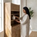 PRITI Rattan Display Cabinet (Solid Wood with Cane ) - Image 2