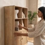 PRITI Rattan Door Display Cabinet (Solid Wood) - Image 2