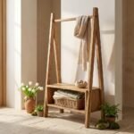 PRITI Recycled Wooden Coat Rack (Solid Wood )