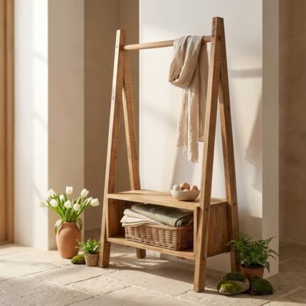 PRITI Recycled Wooden Coat Rack (Solid Wood )
