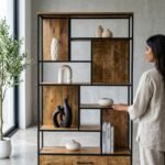 PRITI Shelf Unit with Two Drawers (Solid Wood ) - Image 2