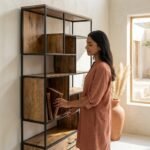 PRITI Shelf Unit with Two Drawers (Solid Wood ) - Image 3