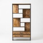 PRITI Shelf Unit with Two Drawers (Solid Wood ) - Image 4