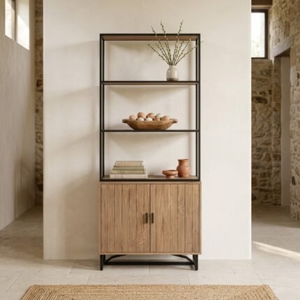 PRITI Storage Bookcase (Solid Wood)