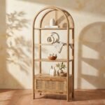 PRITI Wooden Display Shelf with cane - Image 3