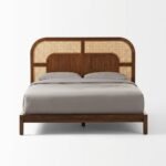 PRITI Cane Queen Bed (Solid Wood with cane )
