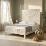 PRITI Solid Mango Wood Platform Bed