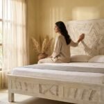 PRITI Solid Mango Wood Platform Bed - Image 3