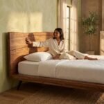 PRITI Solid Sisam Wood Platform Bed - Image 2