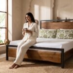 PRITI Solid Sisam Wood Platform Bed - Image 2