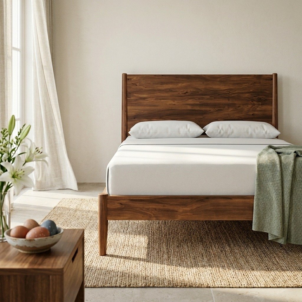 PRITI Solid Wood Platform Bed (Solid Sisam Wood ) PRITI Solid Wood Platform Bed (Solid Sisam Wood )