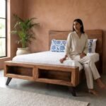 PRITI Solid Wood Platform Storage Bed (Solid Sisam Wood )