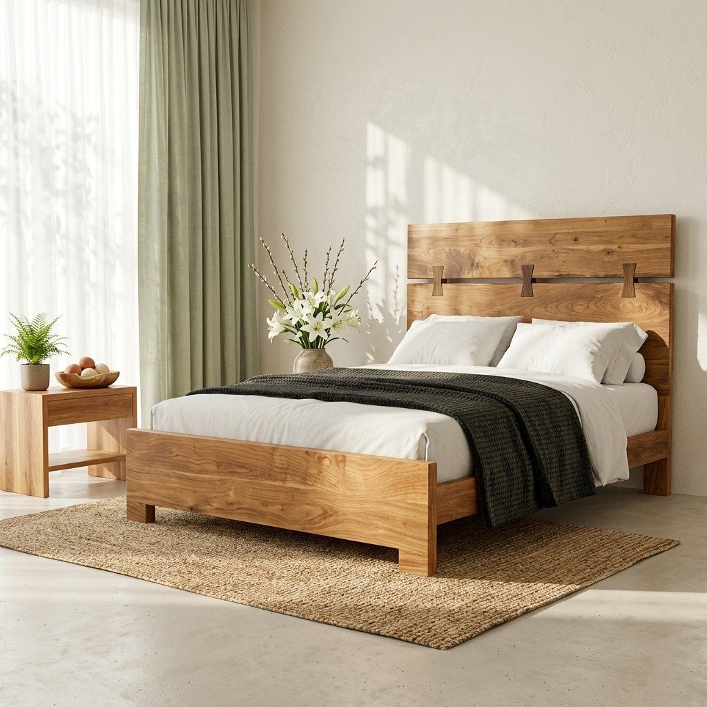 PRITI Solid Wood Standard Bed (Sisam Wood ) PRITI Solid Wood Standard Bed (Sisam Wood )