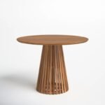 PRITI 46” Solid Wooden Pedestal Dining Table (Solid Wood )