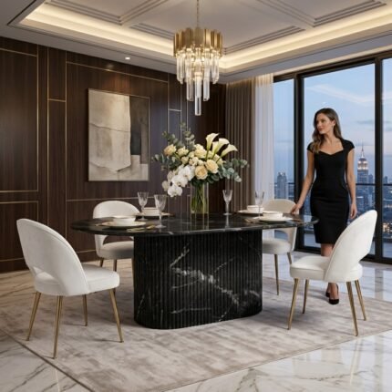 PRITI Dining Table (Black)