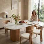 PRITI Dining Table (Brown Wood )