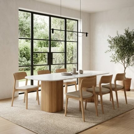 PRITI Dining Table (Brown Wood )