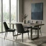 PRITI Dining Table (Wooden Top with Metal legs ) - Image 3
