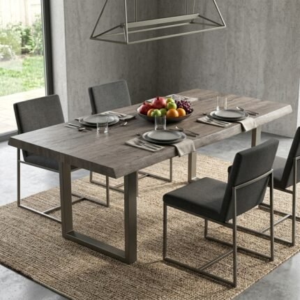 PRITI Dining Table (Wooden Top with Metal legs )