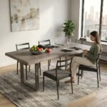 PRITI Dining Table (Wooden Top with Metal legs ) - Image 2