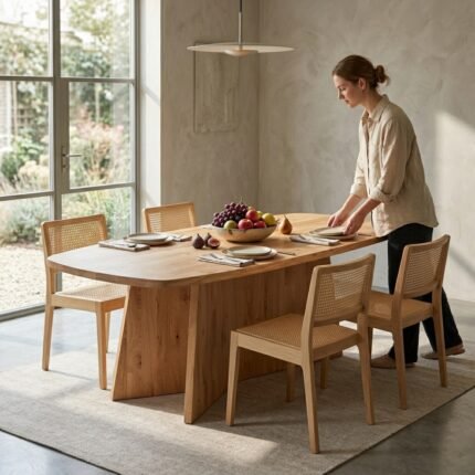 PRITI Lotus Table (Solid Wood )