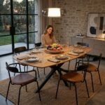 PRITI Oval Wood Dining Table 160x90 cm (Solid Wood ) - Image 2