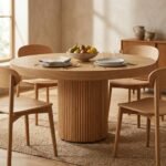 PRITI Round Dining Table (Solid Wood ) - Image 3