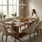 PRITI Solid Wood Dining Table - Image 2