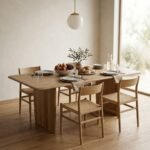 PRITI Wood 200cm Dining Table, Seats 4-6 (Solid Wood ) - Image 3