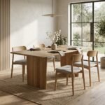 PRITI Wood 200cm Dining Table, Seats 4-6 (Solid Wood )